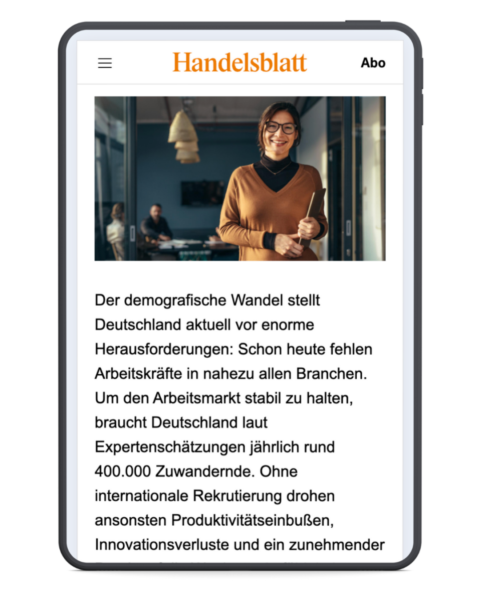 Internationale Mobilität Advertorial